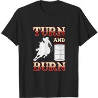 T-shirt Barrel Racing Turn 'N Burn Rodeo Tin Can Chaser pour hommes — T-shirts pour hommes