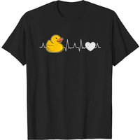T-shirt Rubber Duck Heartbeat pour hommes - Noir — T-shirts pour hommes