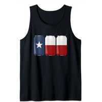 Patriotic Beer Cans USA American Texas Flag Tank Top for Men — Mens T Shirts