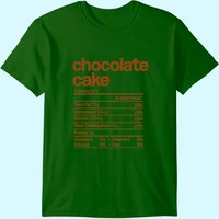 T-shirt Noël avec les valeurs nutritionnelles du gâteau au chocolat pour hommes — T-shirts pour hommes