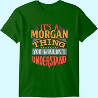 T-shirt Morgan Name pour hommes en noir