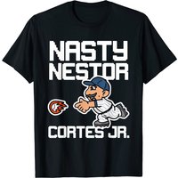 T-shirt Nestor-Cortes-JR pour hommes en noir — T-shirts pour hommes