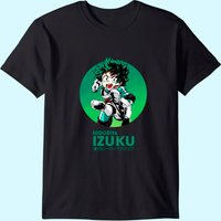 T-shirt Izuku Art Academia My Hero Anime Sourire pour hommes — T-shirts pour hommes