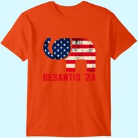 Desantis Pre_sident 2024 Florida Elephant Faded Distressed T-Shirt