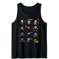 Pixel Halloween Horror Movies Tank Top for Men