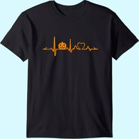 Pumpkin Heartbeat Halloween T Shirt for Men