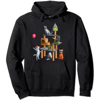 Hoodie Halloween avec des Chats Horrifiques — Sweats à capuche pour hommes