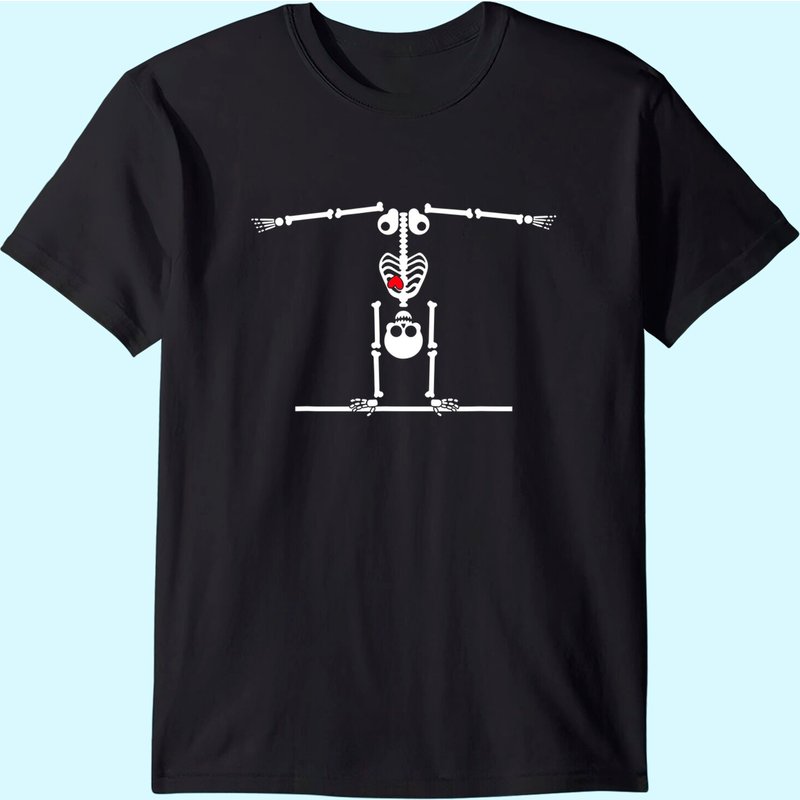 T-shirt de costume d'Halloween style squelette de gymnastique pour hommes — T-shirts pour hommes