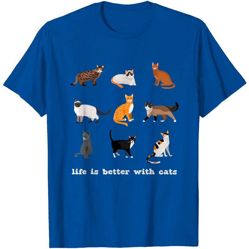 La vie est meilleure avec des chats T-shirt pour hommes — T-shirts pour hommes