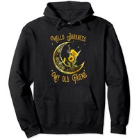 Hello Darkness My Old Friend Crescent Moon Sunflowers Pullover Hoodie