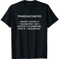 T-shirt pour hommes Tranvaccinated Identify Définition Amusante