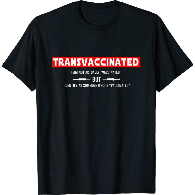 T-shirt drôle Trans Vacciné pour hommes