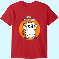 Ghost Cow Moo I Mean Boo Pumpkin Halloween T-Shirt for Men