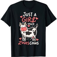 Just A Girl Who Loves Cows Farmer Butcher Milk T-Shirt for Men