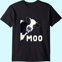 Cow T-Shirt for Men in Black