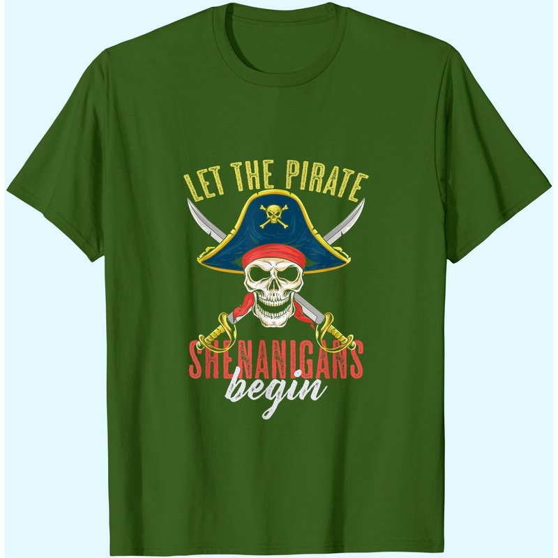 Let The Pirate Shenanigans Begin Men's Halloween T-Shirt — Mens T Shirts
