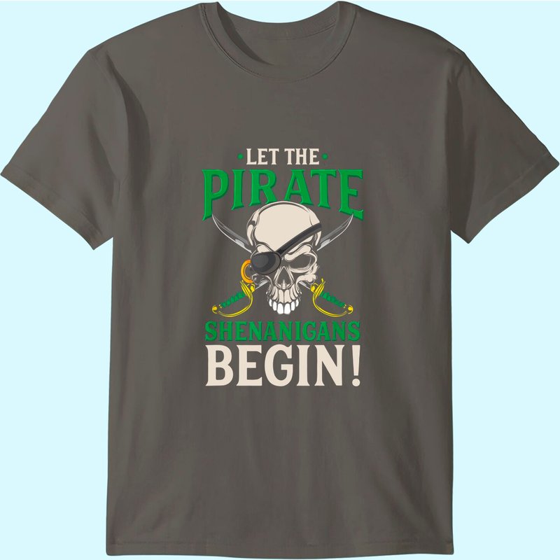 T-shirt d'Halloween Let The Pirate Shenanigans Begin pour hommes — T-shirts pour hommes