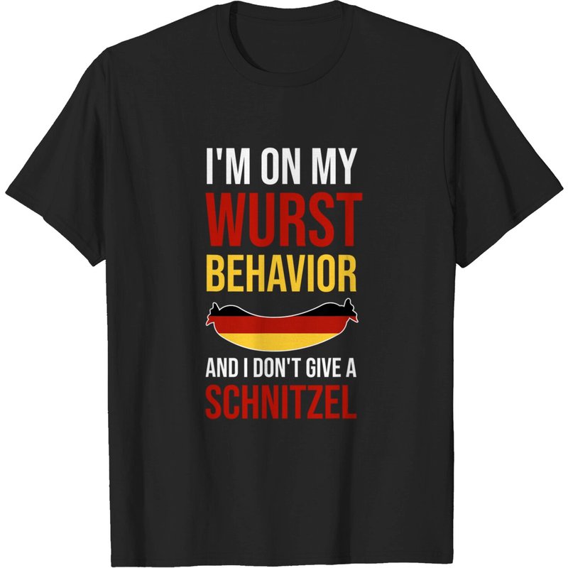 I'm On My Wurst Behavior Oktoberfest Beer Festival T-Shirt for Men — Mens T Shirts