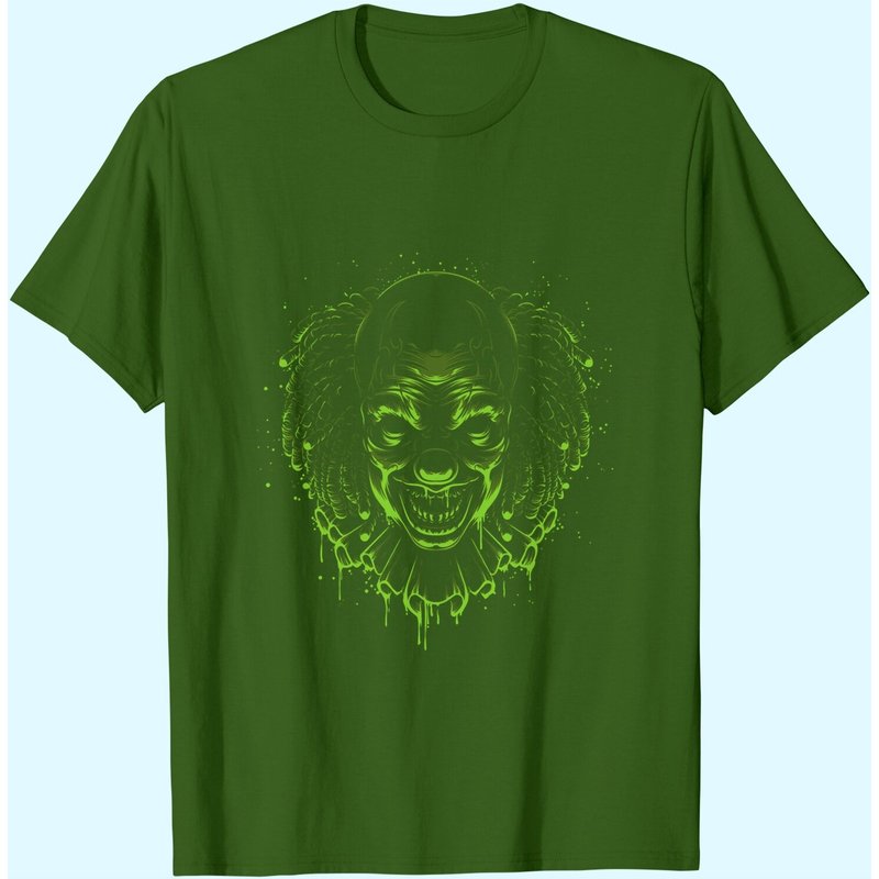 T-shirt tête de clown pour hommes en noir — T-shirts pour hommes