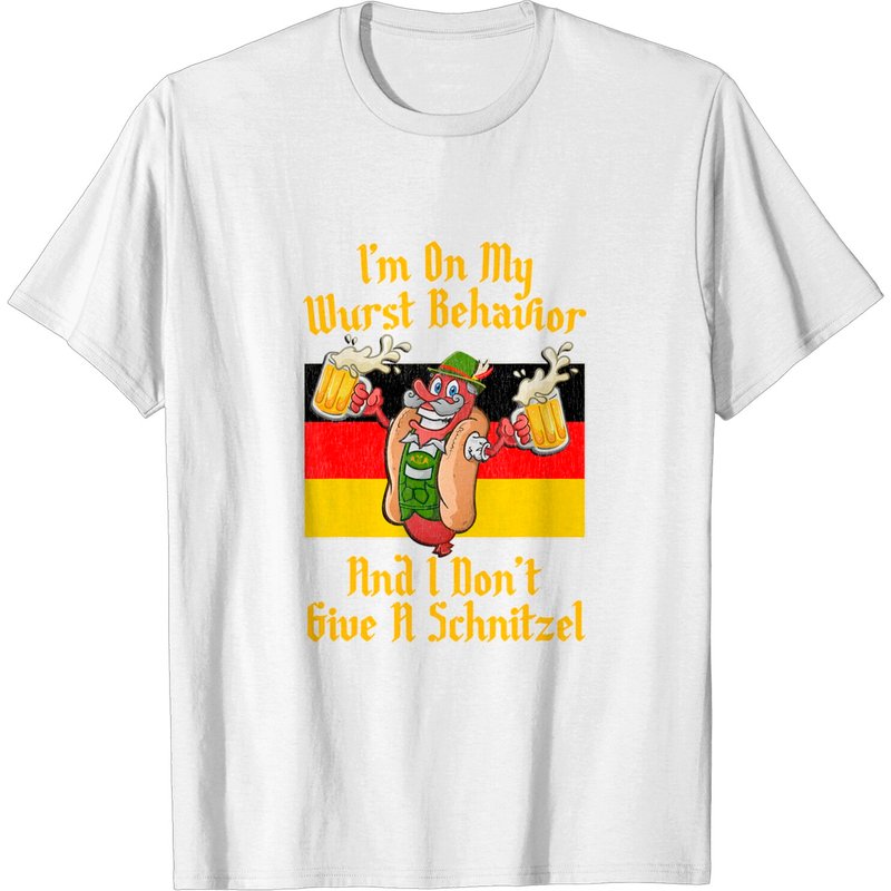 I'm On My Wurst Behavior T-shirt for Men