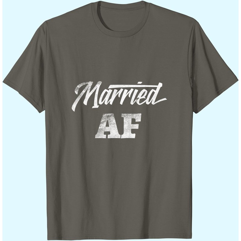 Just Married AF Wedding T-Shirt for Men