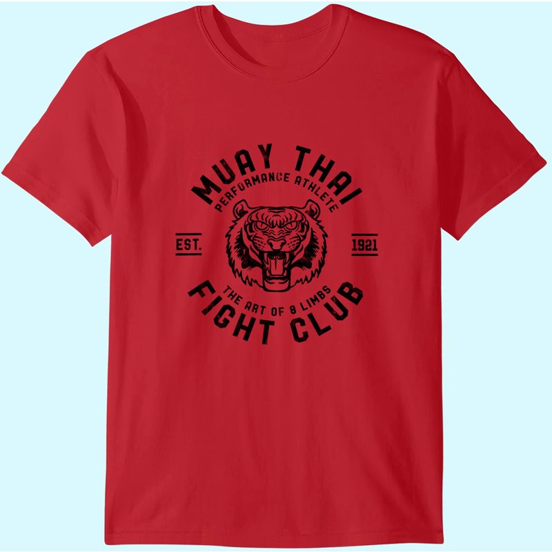 Muay Thai Fight Club Tiger Kick Boxing T-Shirt for Men — Mens T Shirts