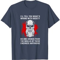 T-Shirt Wrong Society Drink From The Skulls Of Your Enemies — T-shirts pour hommes