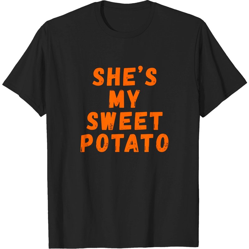 T-shirt Couples Shes My Sweet Potato I Yam Set pour Action de Grâce — T-shirts pour hommes