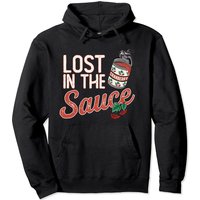 Hoodie à Capuche Thanksgiving Canneberge Lost In The Sauce — Sweats à capuche pour hommes