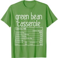 T-shirt pour hommes avec les valeurs nutritionnelles de la casserole de haricots verts pour Thanksgiving — T-shirts pour hommes