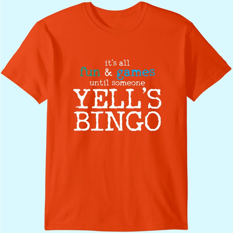 T-Shirt Gagnant de Bingo Yell's avec Carte Gagnante pour Hommes — T-shirts pour hommes