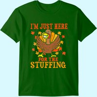 T-shirt de Thanksgiving avec inscription "Je suis juste là pour la farce" pour hommes — T-shirts pour hommes