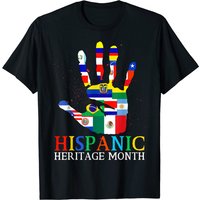 T-shirt pour hommes avec les mains des pays du drapeau hispanique