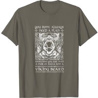 T-shirt humoristique Viking Norse : Pas toujours besoin d'un plan