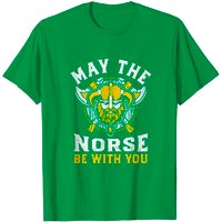 T-Shirt May The Norse Be With You pour hommes en noir