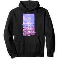 Hoodie Vaporwave Art Glitch Mt Fuji Japon Unisexe — Sweats à capuche pour hommes
