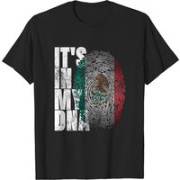It's In My DNA Mexican Shirt Proud Hispanic Gift Mexico Flag T-Shirt