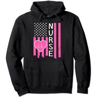 Hoodie Infirmier avec Drapeau Américain