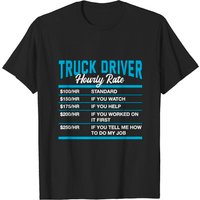 Truck Driver Hourly Rate T-Shirt for Men