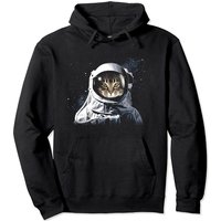Hoodie Pullover Cat Astronaut Deep In Space