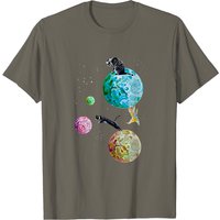 T-shirt Chats dans l'Espace Planètes Galaxie pour Hommes — T-shirts pour hommes