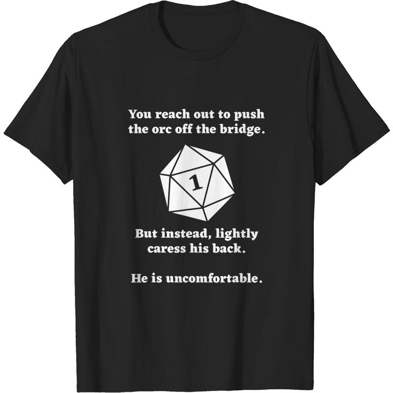 T-Shirt You Reach Out To Push The Orc Off The Bridge pour hommes — T-shirts pour hommes