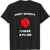 T-Shirt Ma Plan Est Prêt Dés D20 Maître de Jeu — T-shirts pour hommes