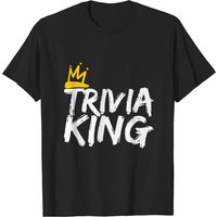 T-Shirt Trivia King Bar Trivia pour hommes en noir