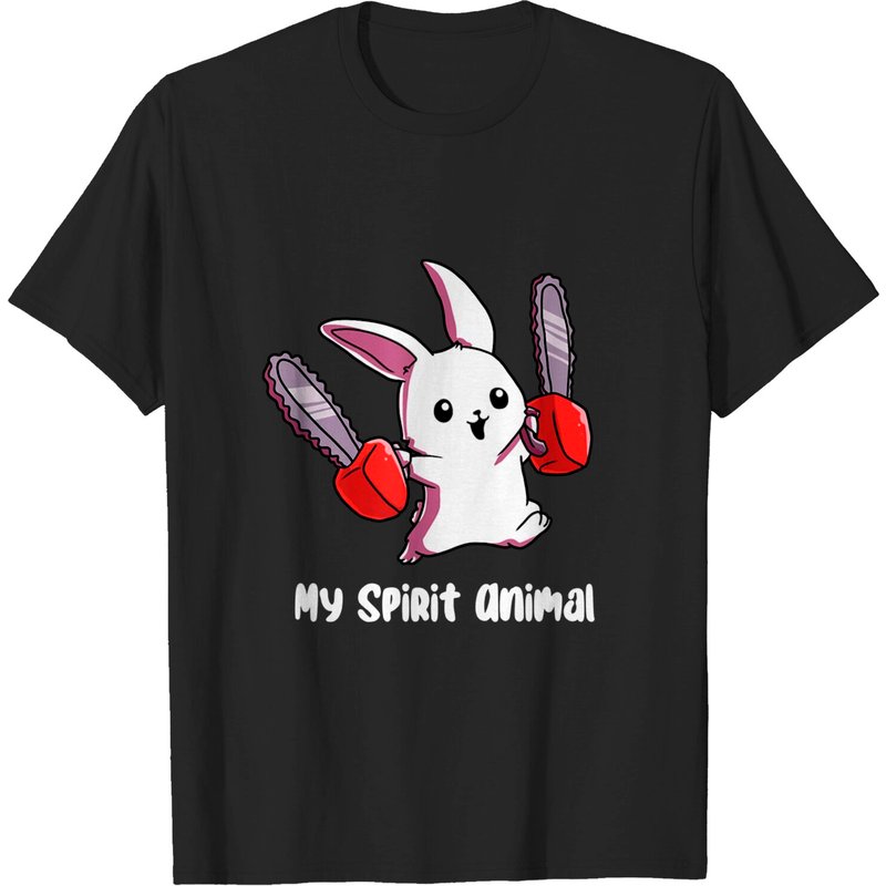 T-Shirt pour Hommes My Spirit Animal Lapin avec Chaîne — T-shirts pour hommes