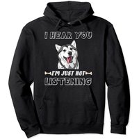 Funny Dog Owner Stubborn Husky Pullover Hoodie — Mens Hoodies