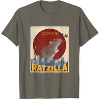 T-shirt graphique Ratzilla Rat Mouse Japonais pour hommes — T-shirts pour hommes