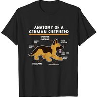 T-Shirt Anatomie d'un Berger Allemand pour Hommes — T-shirts pour hommes