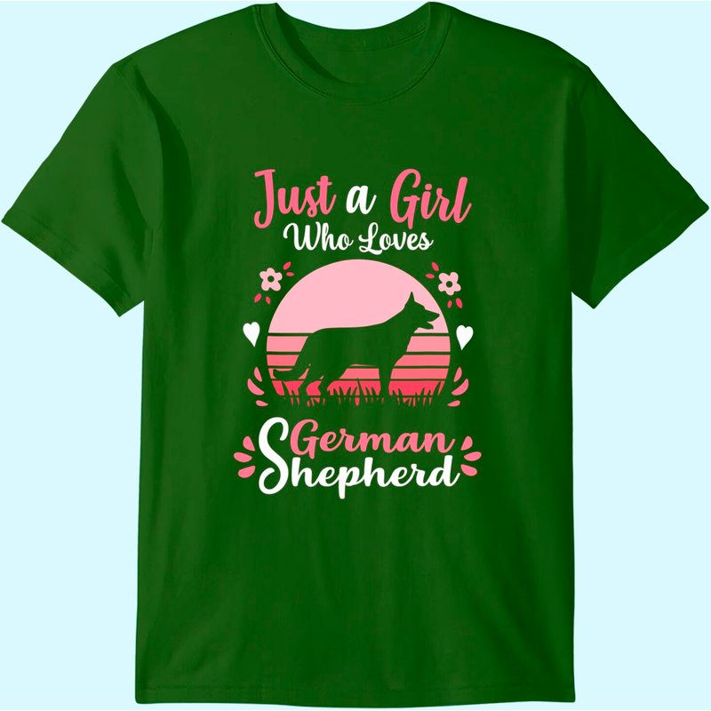 Juste une fille qui aime les chiens de berger allemand T-Shirt pour hommes — T-shirts pour hommes
