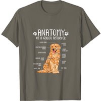 Anatomy Golden Retriever Dog T-Shirt for Men